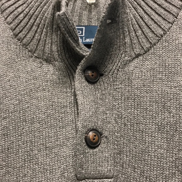 Polo Ralph Lauren Mock Neck 3Button Sweater - Picture 3 of 8